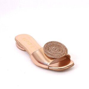 PHIL GATIÈR by REPO 40157 Bronze Leather Slides Sandals